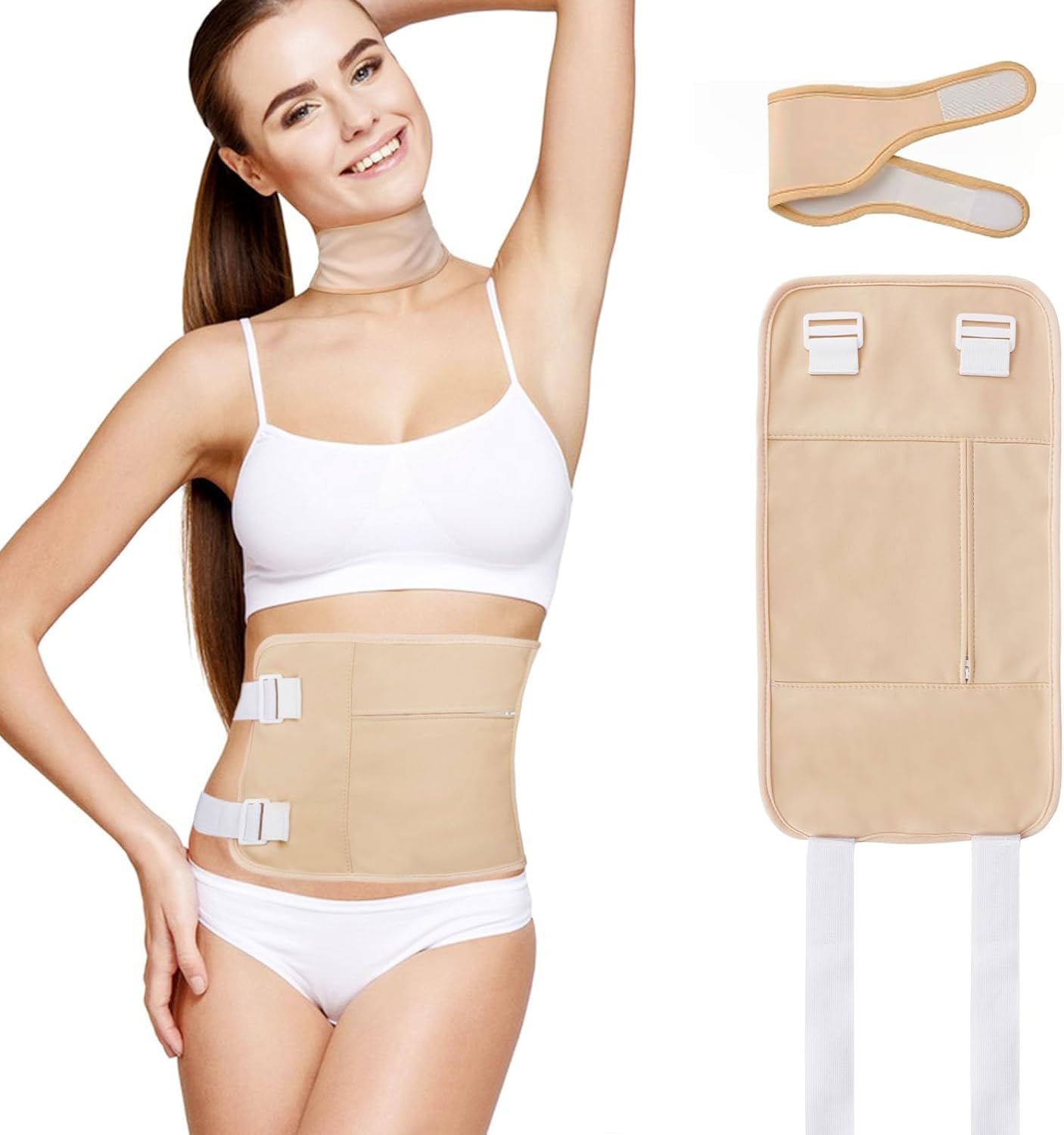 HANNEA Castor Oil Pack Wrap for Waist and Neck, Reusable Organic Castor Oil Pack Kit for Liver Detox and Fibroids, Insomnia, Constipation and Inflammation, Less Mess Anti Oil Leak, Beige HANNEA Castor Oil Pack Wrap for Waist and Neck, Reusable Organic Castor Oil Pack Kit for Liver Detox and Fibroids, Insomnia, Constipation and Inflammation, Less Mess Anti Oil Leak, Beige